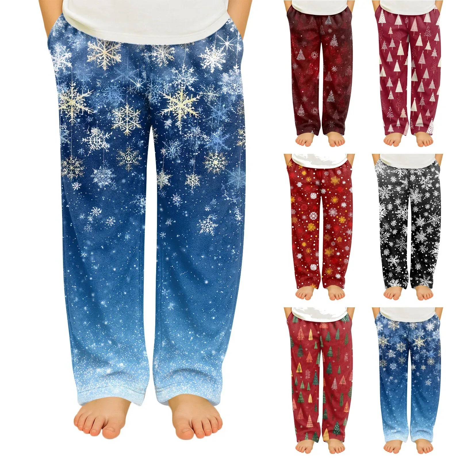 Kids Cozy Christmas Pajama Pants Cartoon Sleepwear - ToylandEU