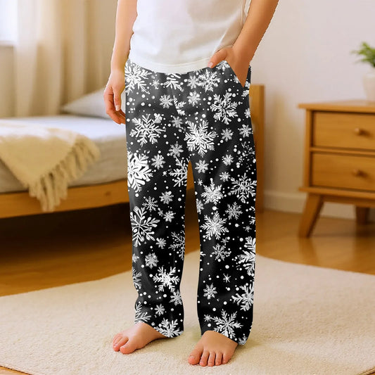 Kids Cozy Christmas Pajama Pants Cartoon Sleepwear - ToylandEU