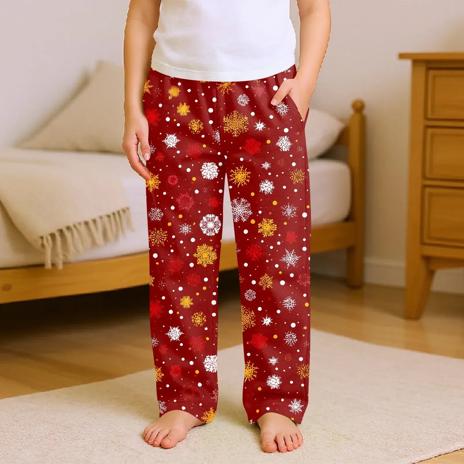 Kids Cozy Christmas Pajama Pants Cartoon Sleepwear - ToylandEU