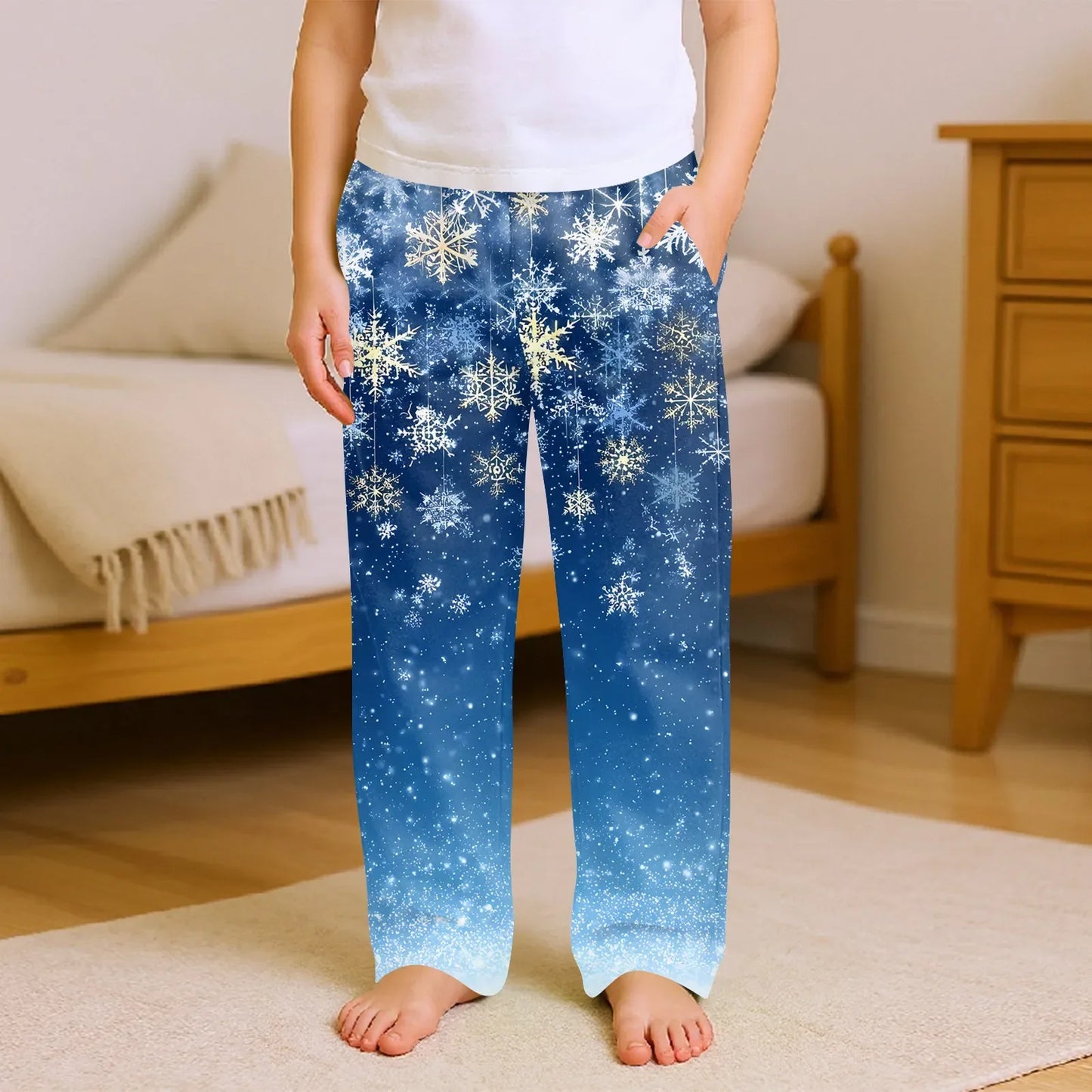 Kids Cozy Christmas Pajama Pants Cartoon Sleepwear - ToylandEU