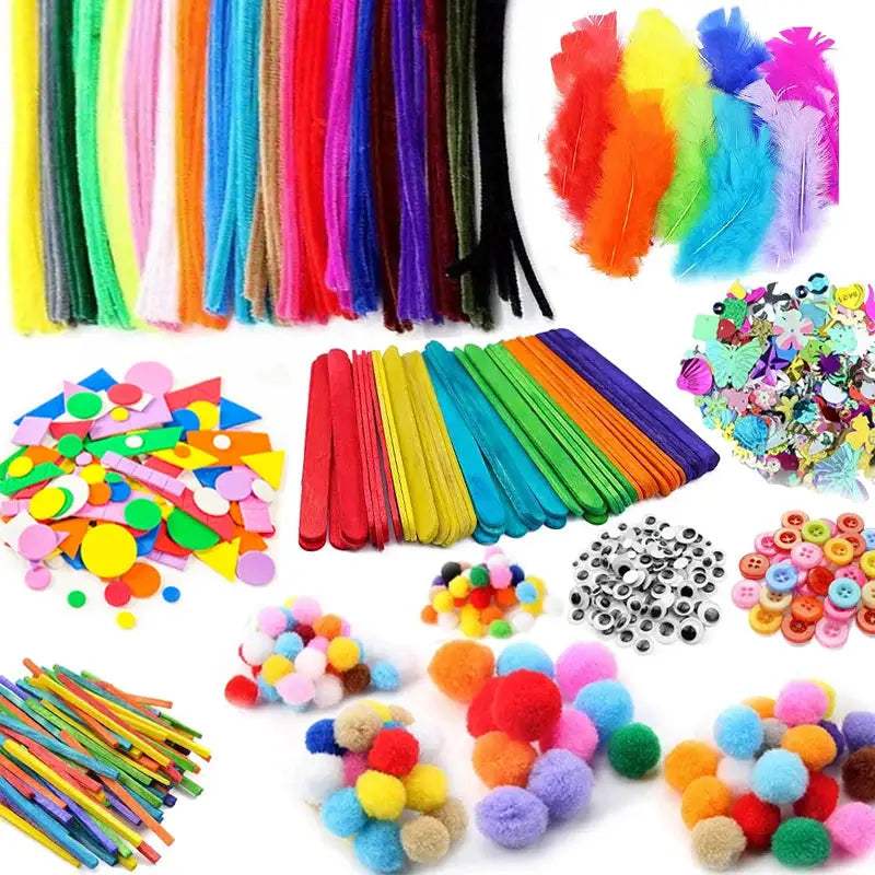  Kids Craft Kit Pompoms Premium Creative DIY Fun -  ToylandEU™