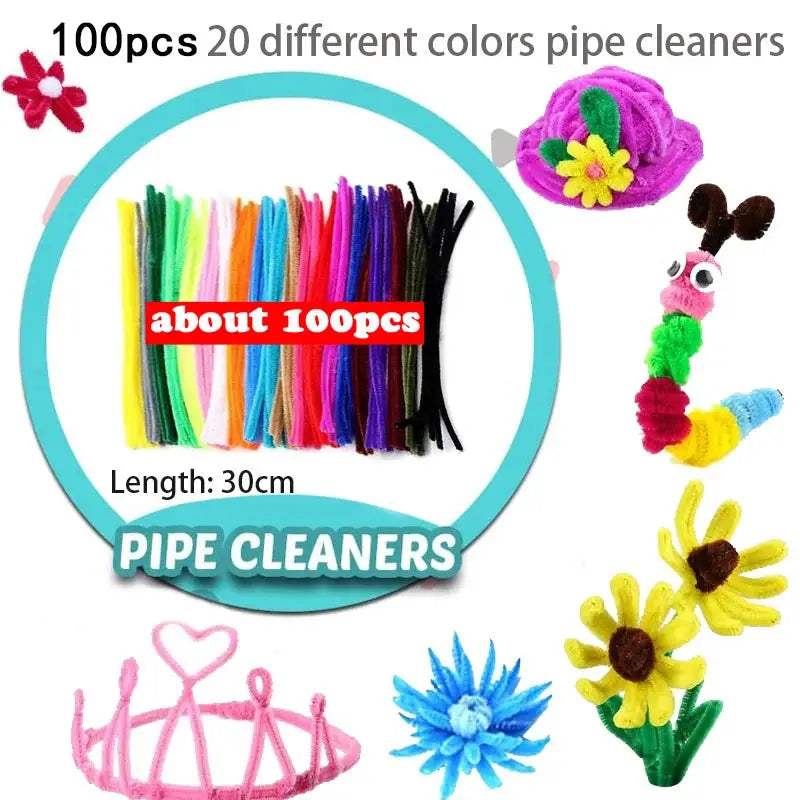  Kids Craft Kit Pompoms Premium Creative DIY Fun -  ToylandEU™
