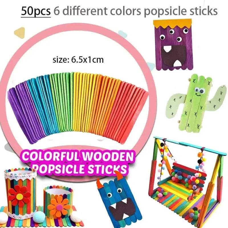  Kids Craft Kit Pompoms Premium Creative DIY Fun -  ToylandEU™