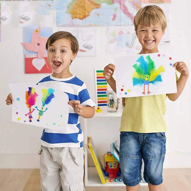  Kids Craft Kit Pompoms Premium Creative DIY Fun -  ToylandEU™