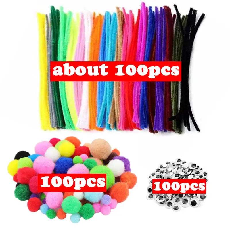  Kids Craft Kit Pompoms Premium Creative DIY Fun -  ToylandEU™