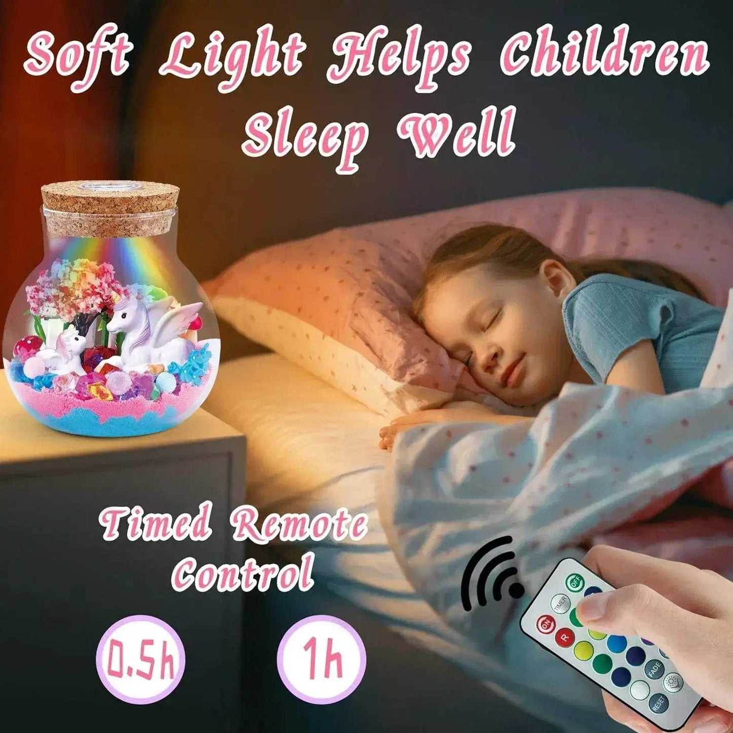 Kids Crafts Kit With Remote Led Night Light Unicorn - ToylandEU