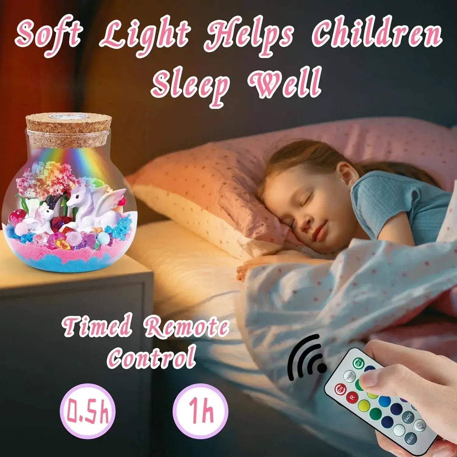 Kids Crafts Kit With Remote Led Night Light Unicorn - ToylandEU
