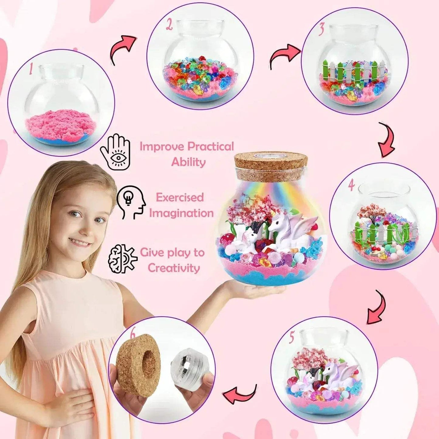 Kids Crafts Kit With Remote Led Night Light Unicorn - ToylandEU