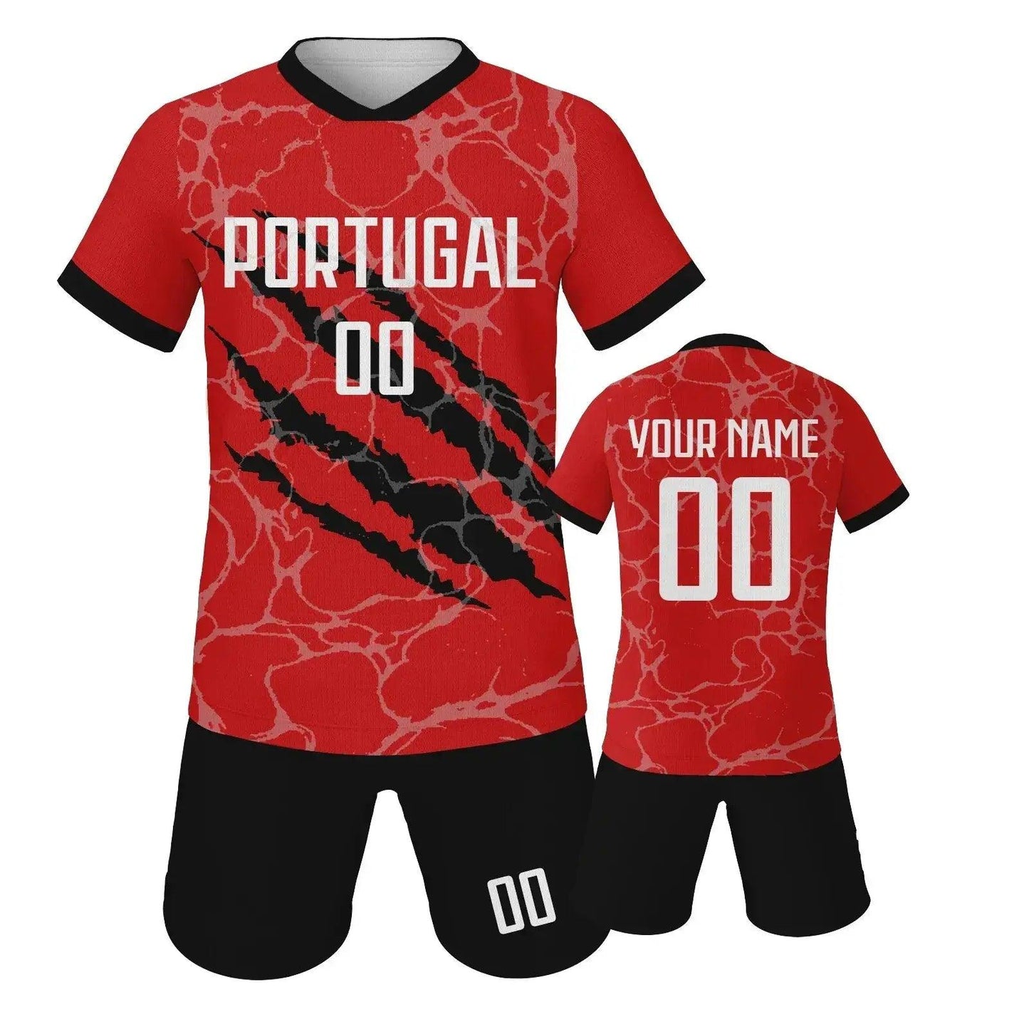  Kids Custom Portugal Netherlands Soccer Jersey Short Set Green Personalize With Name And Number -  ToylandEU™