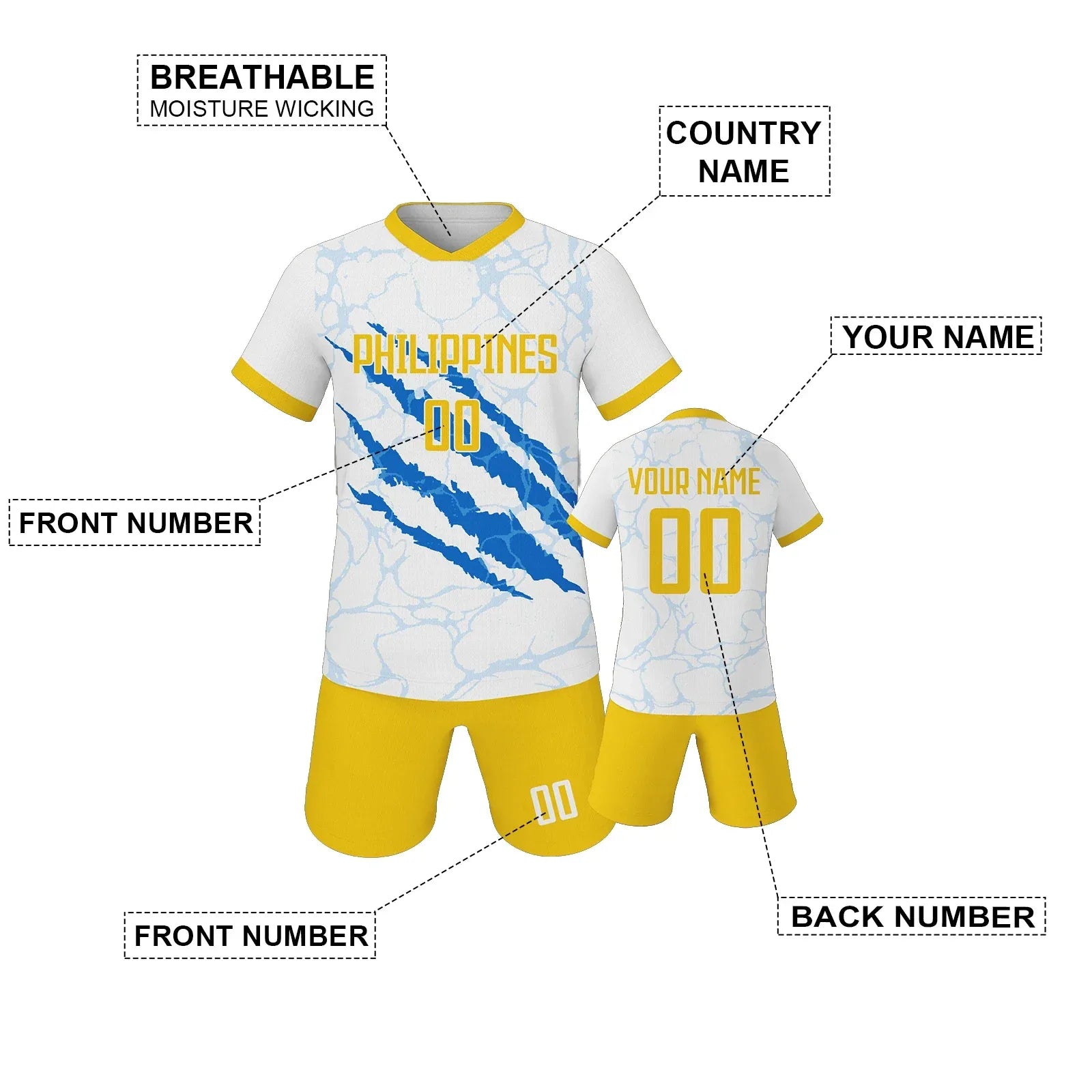 Kids Custom Portugal Netherlands Soccer Jersey Short Set Green Personalize With Name And Number - ToylandEU