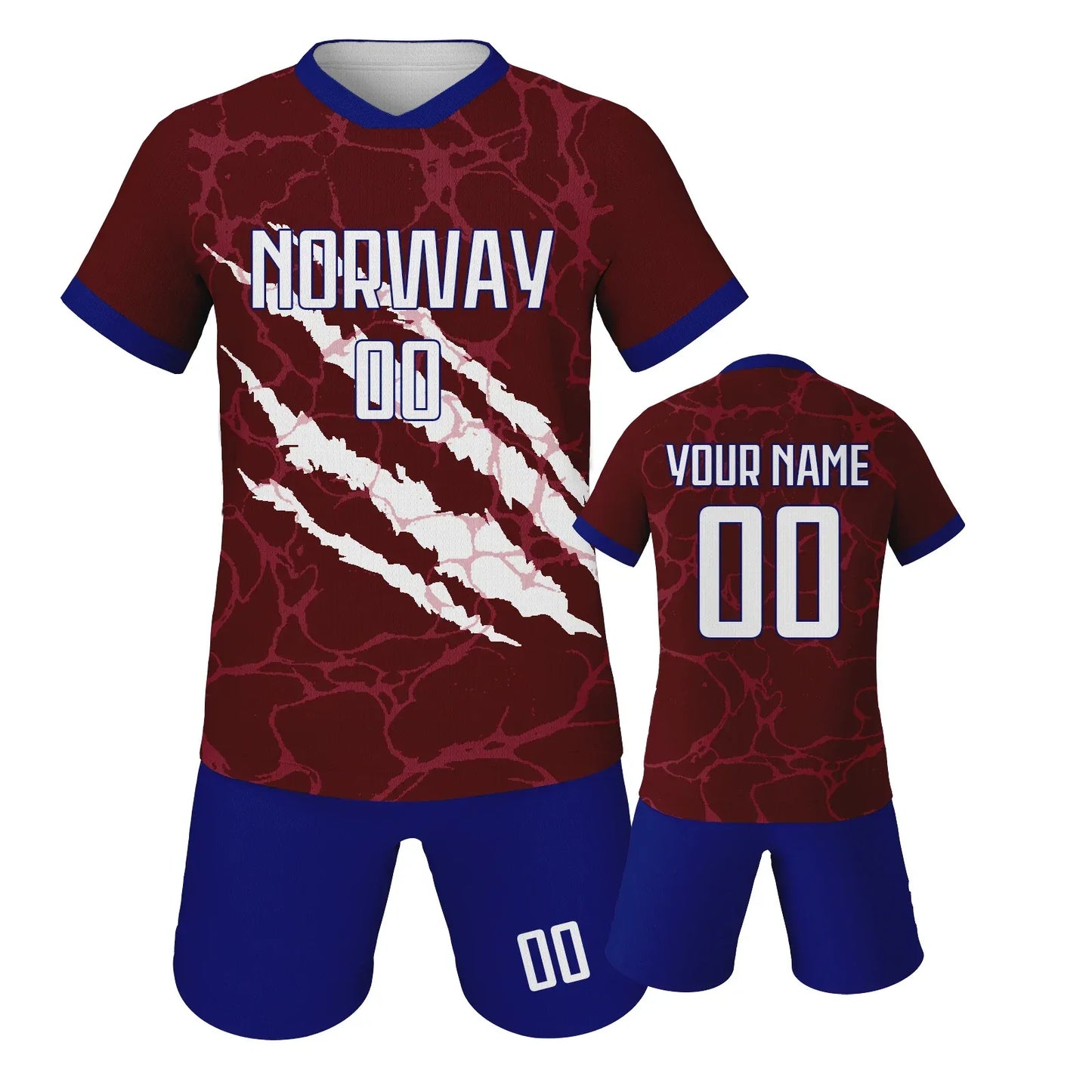 Kids Custom Portugal Netherlands Soccer Jersey Short Set Green Personalize With Name And Number - ToylandEU