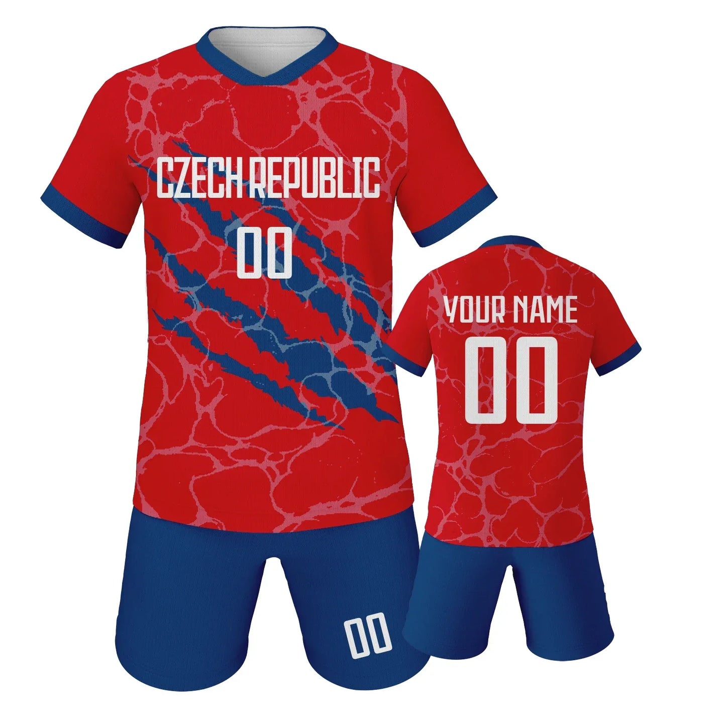 Kids Custom Portugal Netherlands Soccer Jersey Short Set Green Personalize With Name And Number - ToylandEU