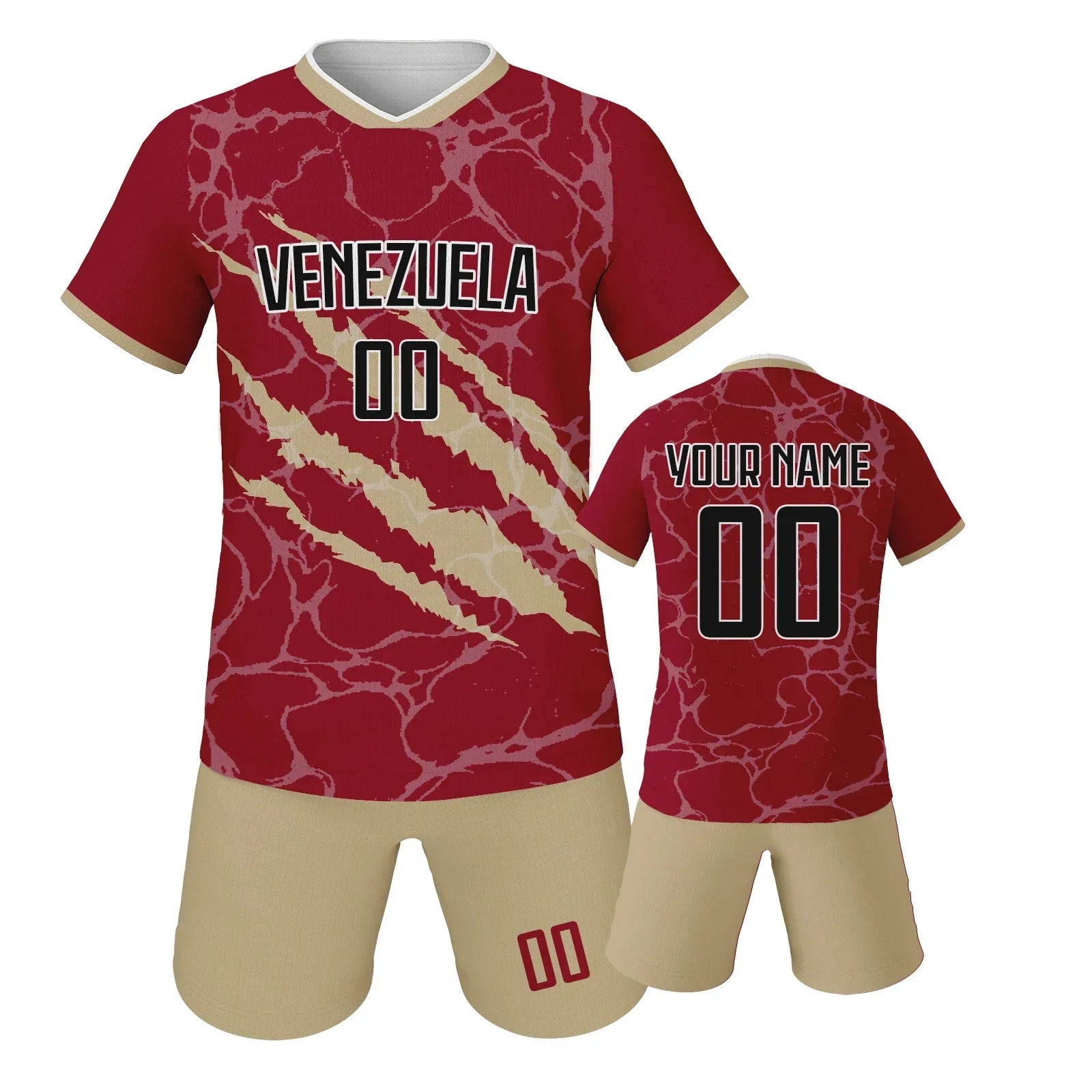 Kids Custom Portugal Netherlands Soccer Jersey Short Set Green Personalize With Name And Number - ToylandEU