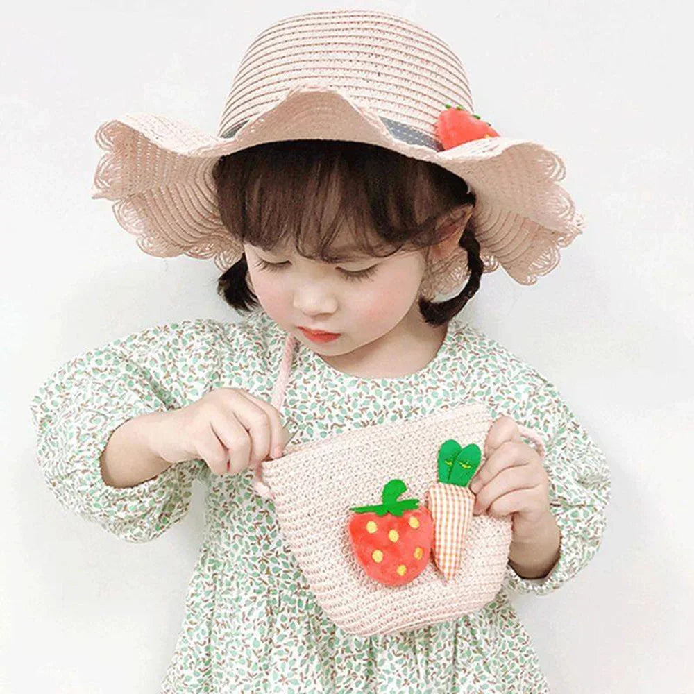Kids Cute Hand Bag Children's Weave Shoulder Bags Fashion Straw Cross Bag For Girls Made From Natural - ToylandEU