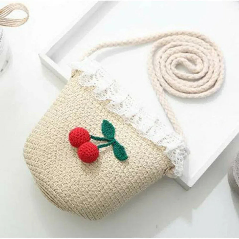 Kids Cute Hand Bag Children's Weave Shoulder Bags Fashion Straw Cross Bag For Girls Made From Natural - ToylandEU
