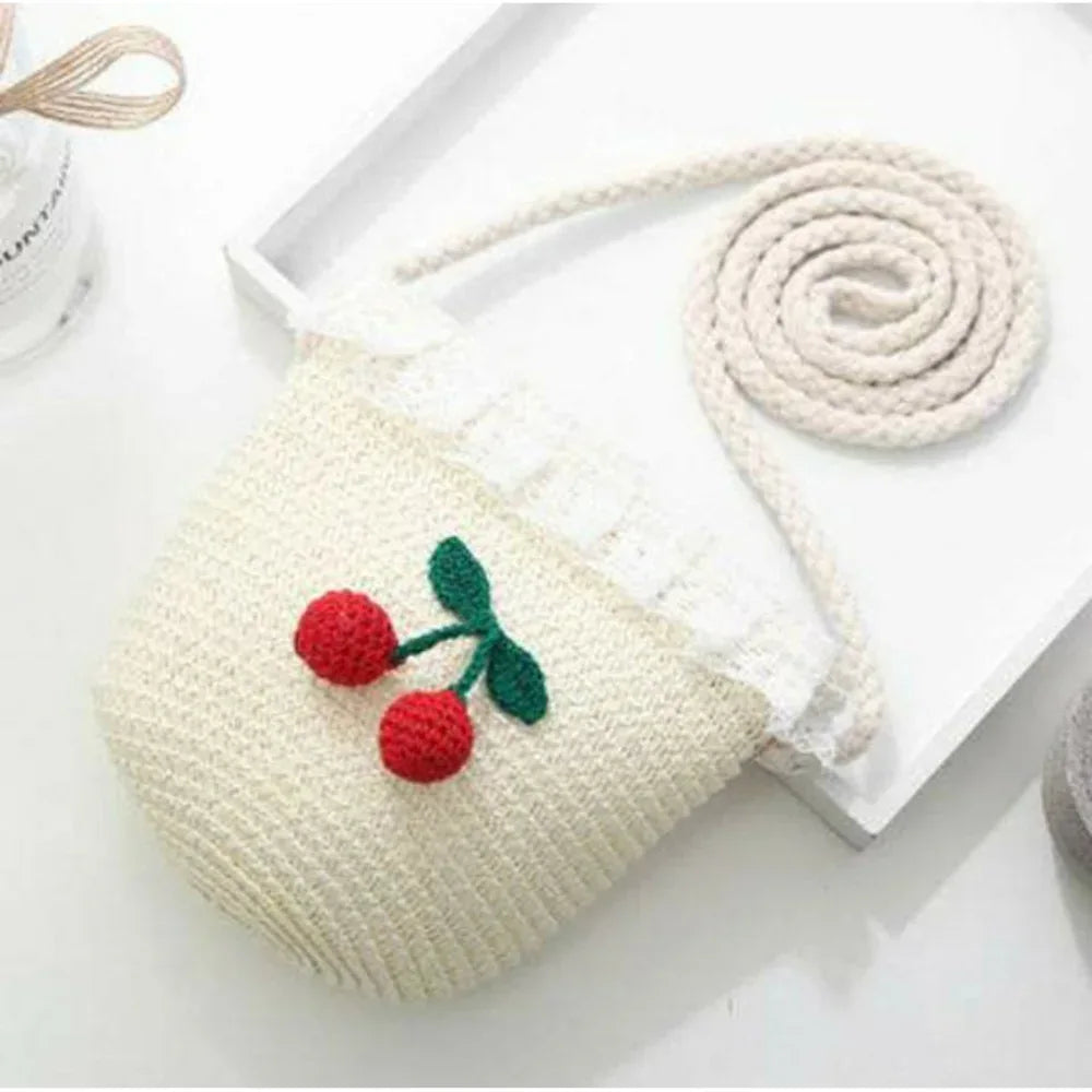 Kids Cute Hand Bag Children's Weave Shoulder Bags Fashion Straw Cross Bag For Girls Made From Natural - ToylandEU