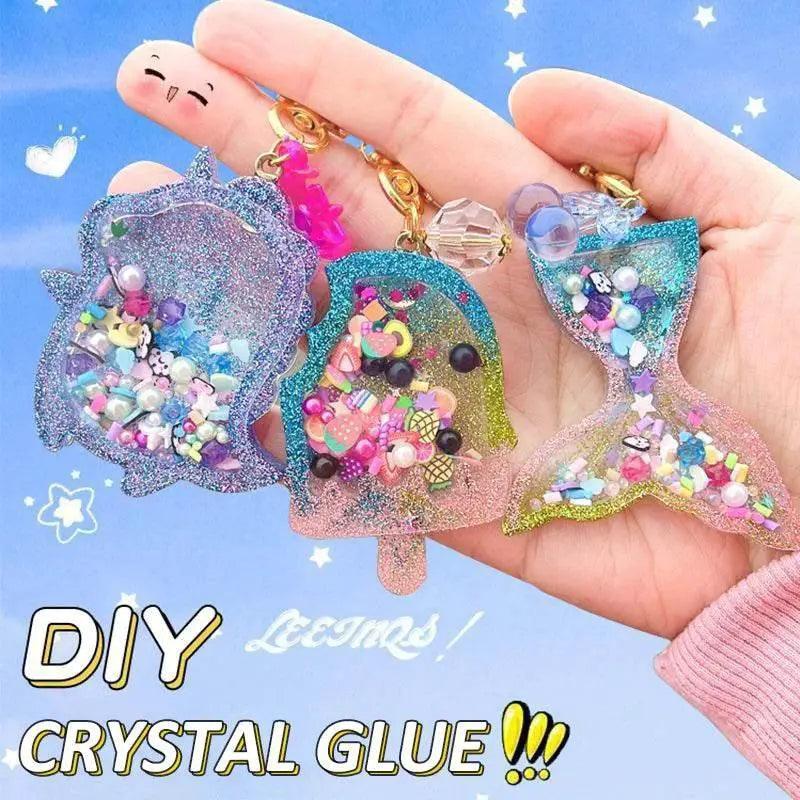  Kids DIY Crystal Glue Key Chain Art Craft Set Gift -  ToylandEU™