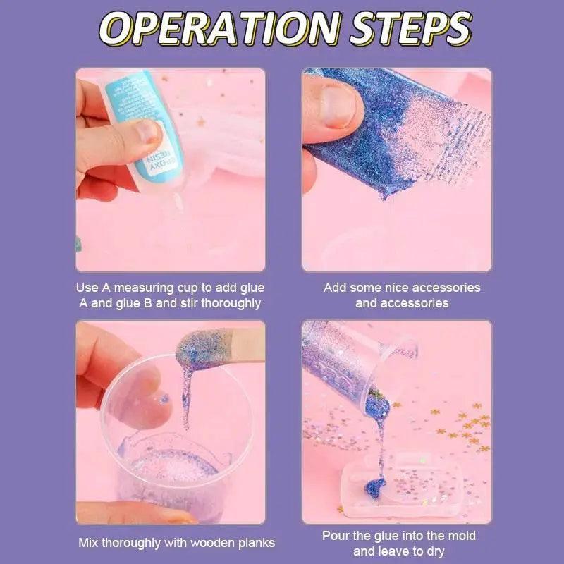  Kids DIY Crystal Glue Key Chain Art Craft Set Gift -  ToylandEU™