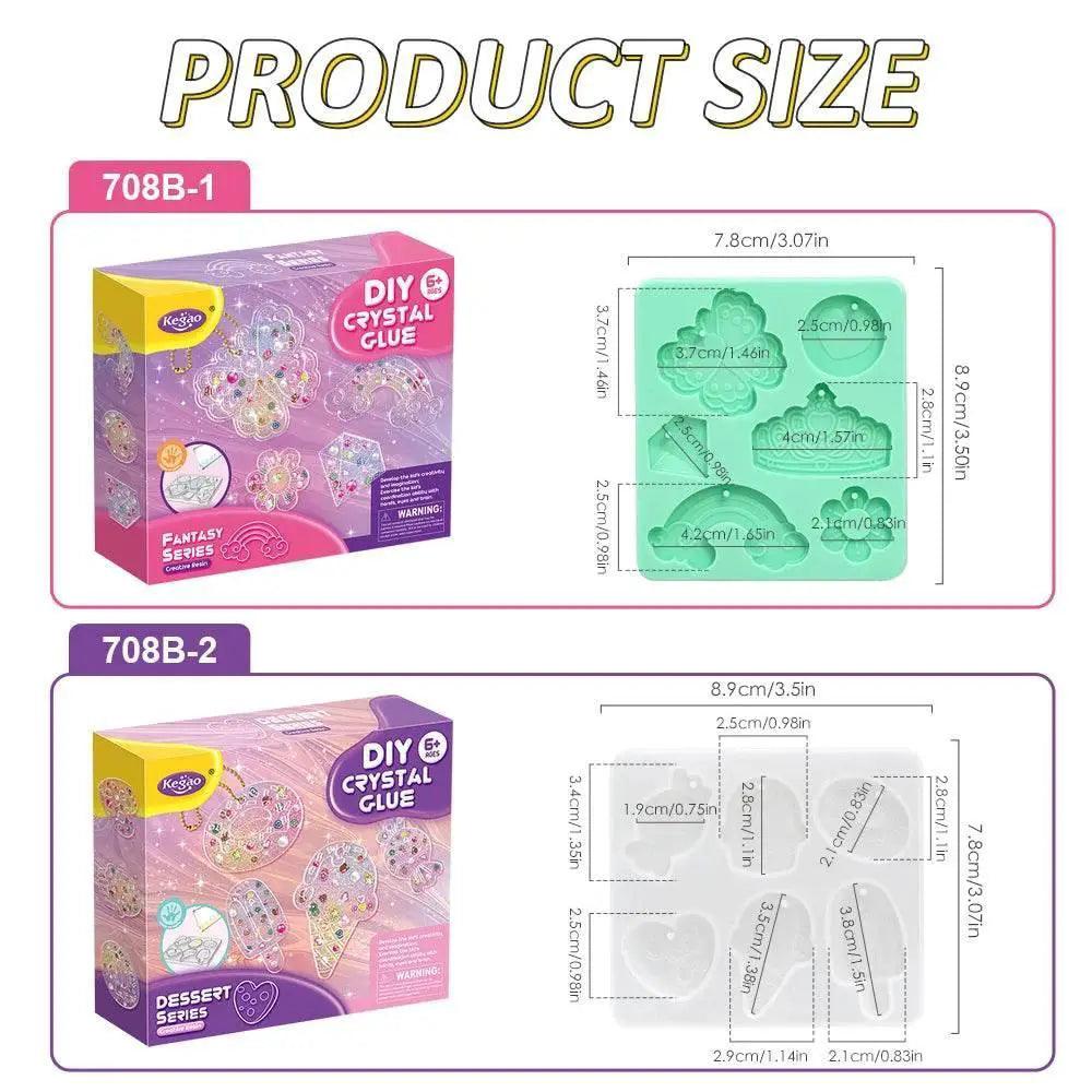  Kids DIY Crystal Glue Key Chain Art Craft Set Gift -  ToylandEU™
