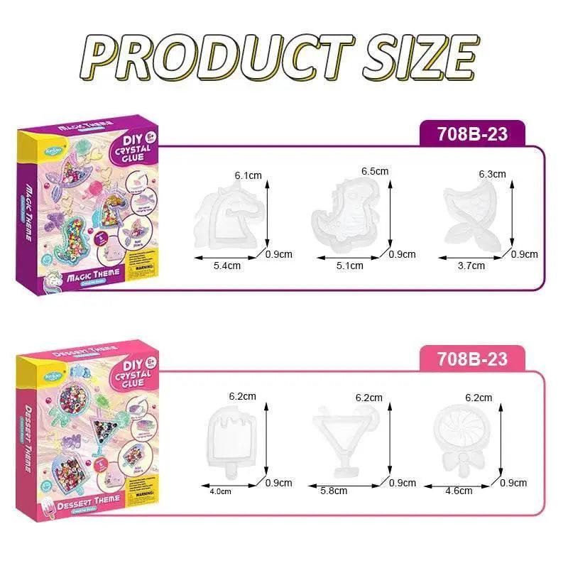  Kids DIY Crystal Glue Key Chain Art Craft Set Gift -  ToylandEU™