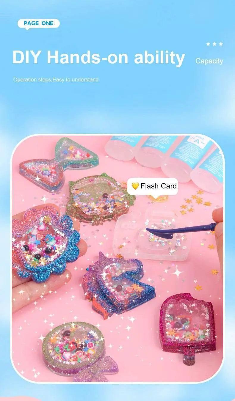 Kids DIY Crystal Glue Key Chain Art Craft Set Gift -  ToylandEU™