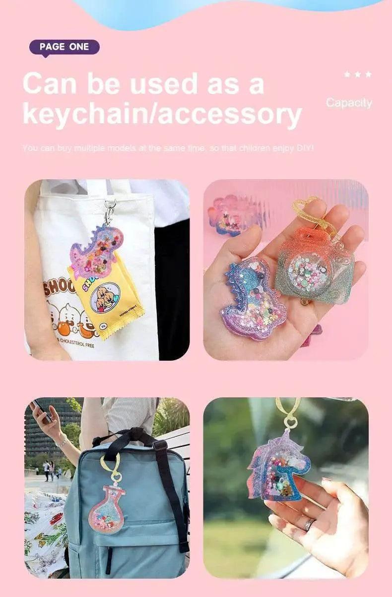  Kids DIY Crystal Glue Key Chain Art Craft Set Gift -  ToylandEU™
