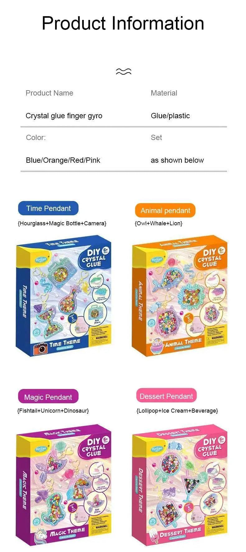  Kids DIY Crystal Glue Key Chain Art Craft Set Gift -  ToylandEU™