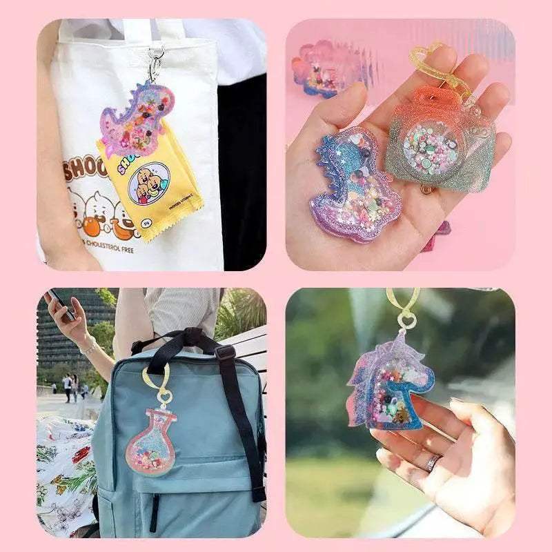 Kids DIY Crystal Glue Key Chain Art Craft Set for Girls - ToylandEU