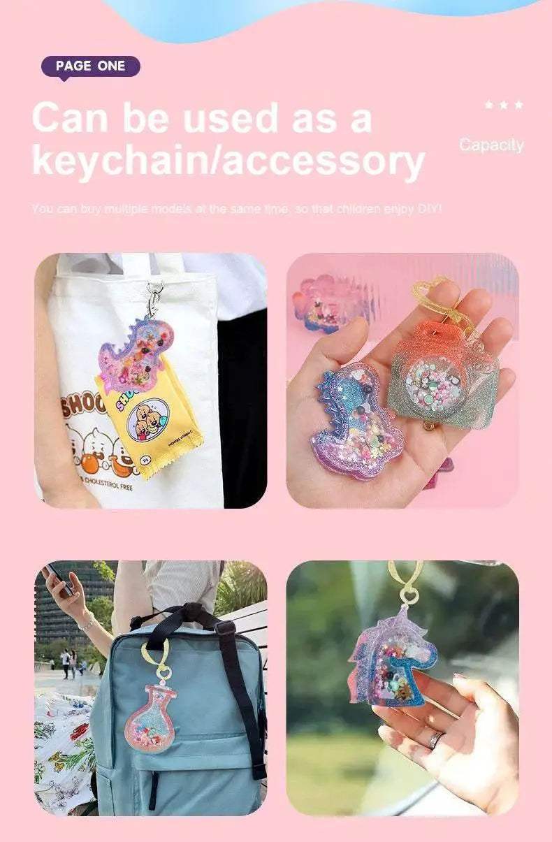 Kids DIY Crystal Glue Key Chain Art Craft Set for Girls - ToylandEU
