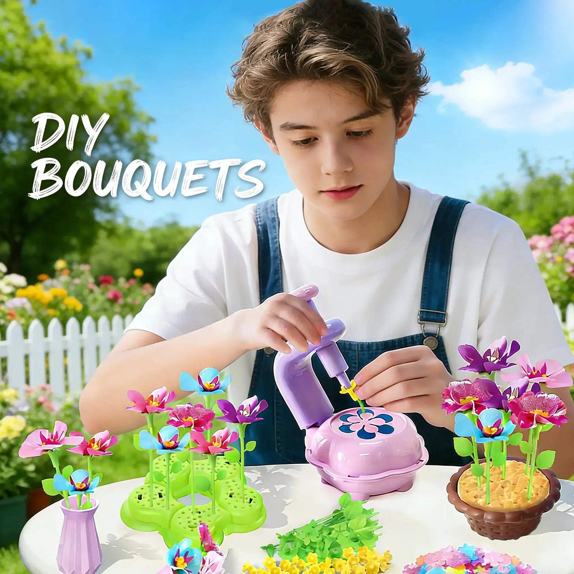 Kids DIY Flower Bouquet Kit Educational Fun Craft Set - ToylandEU