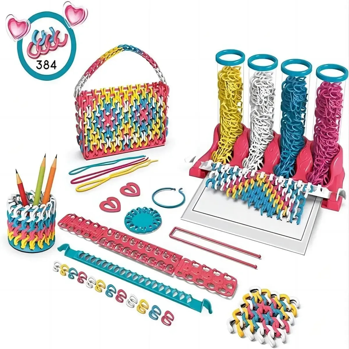 Kids DIY Ribbon Weaving Craft Kit for Creative Jewelry Making - ToylandEU
