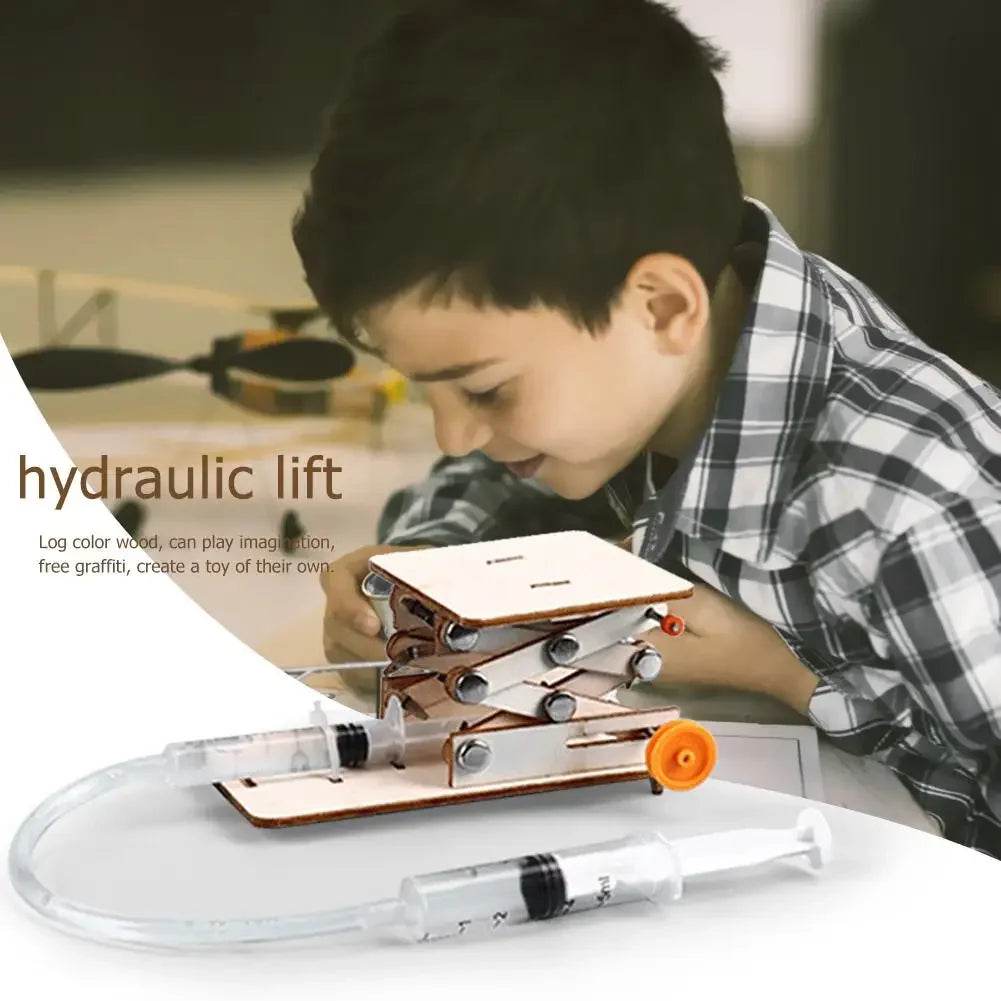 Kids DIY Science Toys Educational Scientific Experiment Kit Hydraulic Lift Table Model Physics School STEM Projects - ToylandEU
