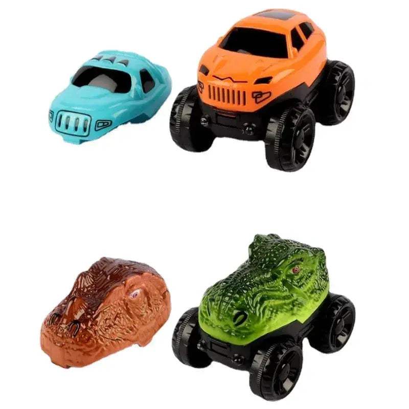 Kids DIY Slot Car Track Set With Flexible Changeable Rails - ToylandEU