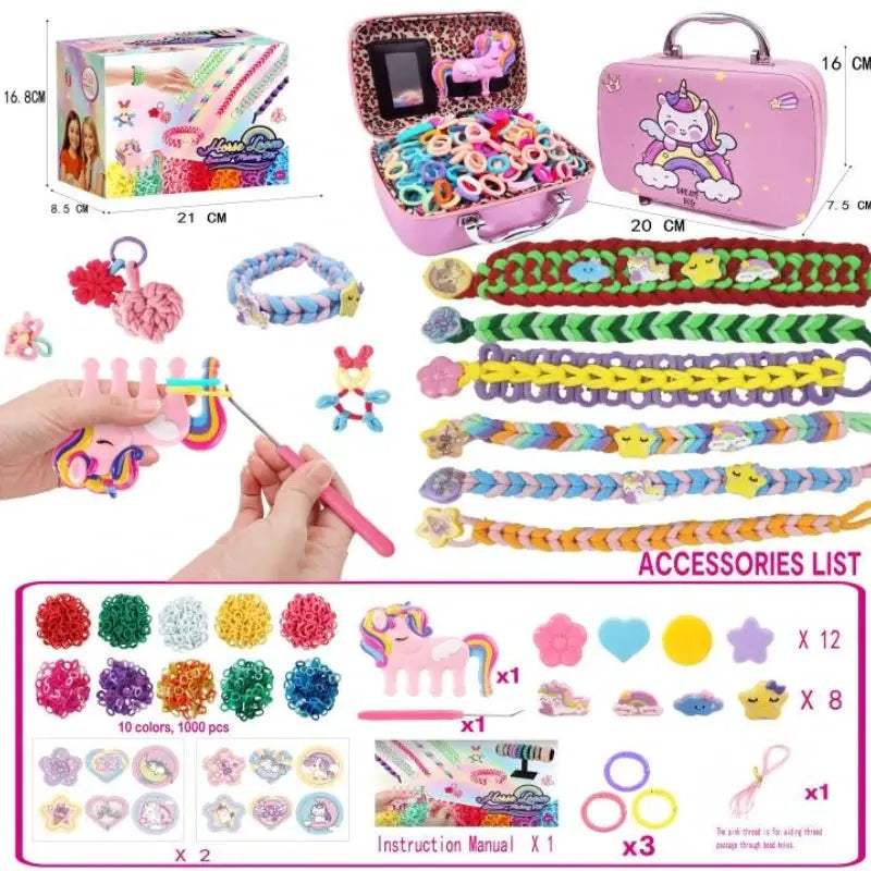 Kids DIY Weaving Loom Kit For Bracelet Making Fun Creative - ToylandEU