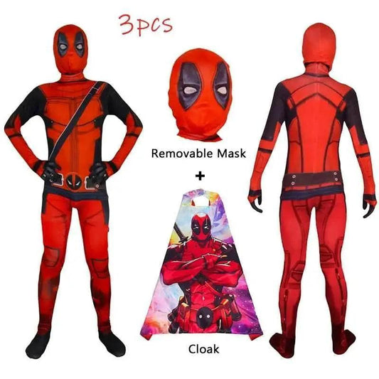  Kids Deadpool Superhero Costume Set - Bodysuit, Cape & Mask for Fun! -  ToylandEU™