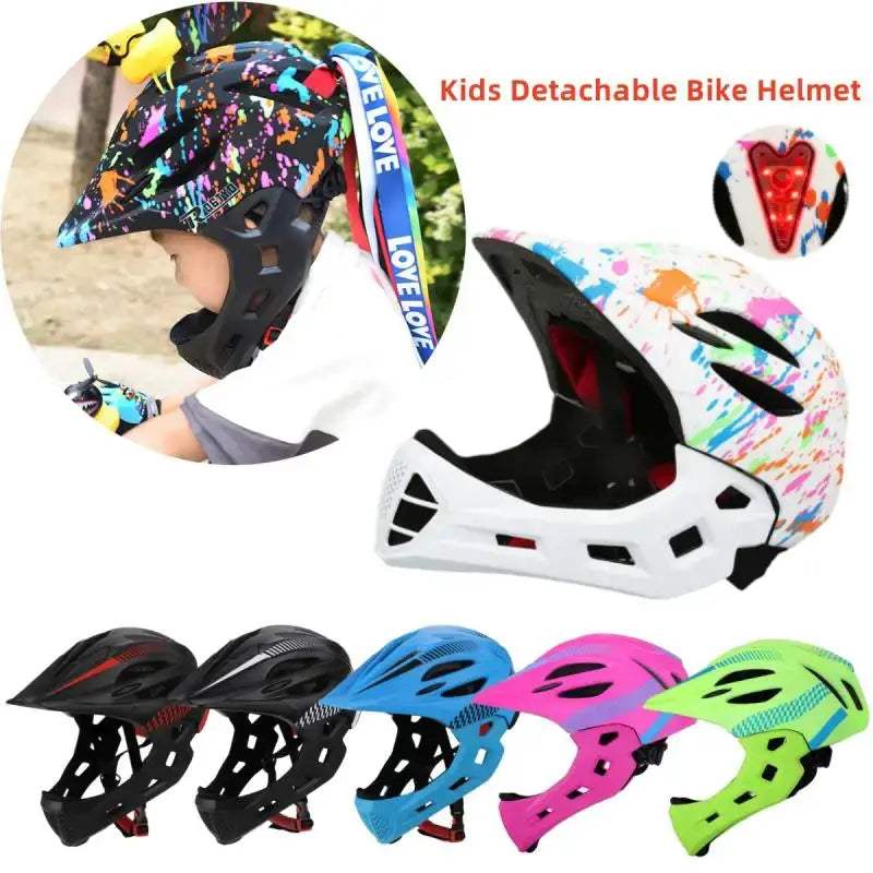 Kids Detachable Full Face Bike Helmet Lightweight Safety - ToylandEU