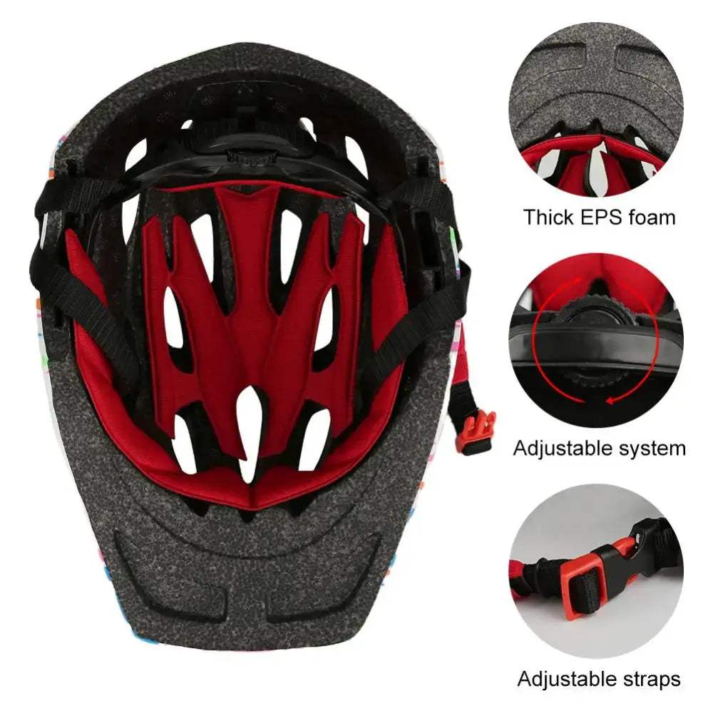 Kids Detachable Full Face Bike Helmet Lightweight Safety - ToylandEU
