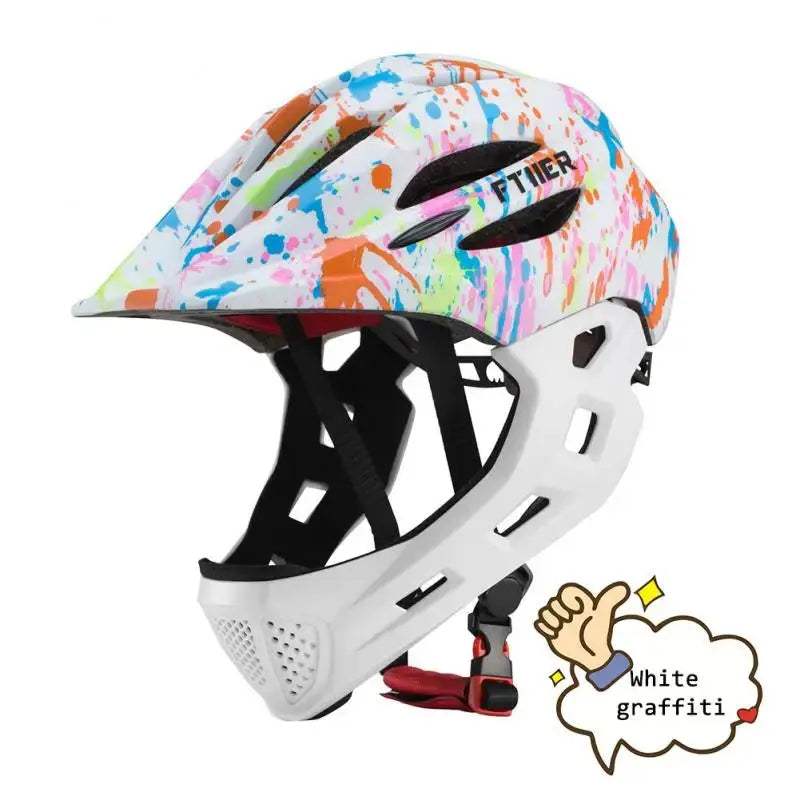 Kids Detachable Full Face Bike Helmet Lightweight Safety - ToylandEU
