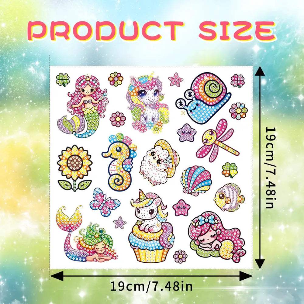  Kids Diamond Painting Sticker Set Creative Art Gift -  ToylandEU™