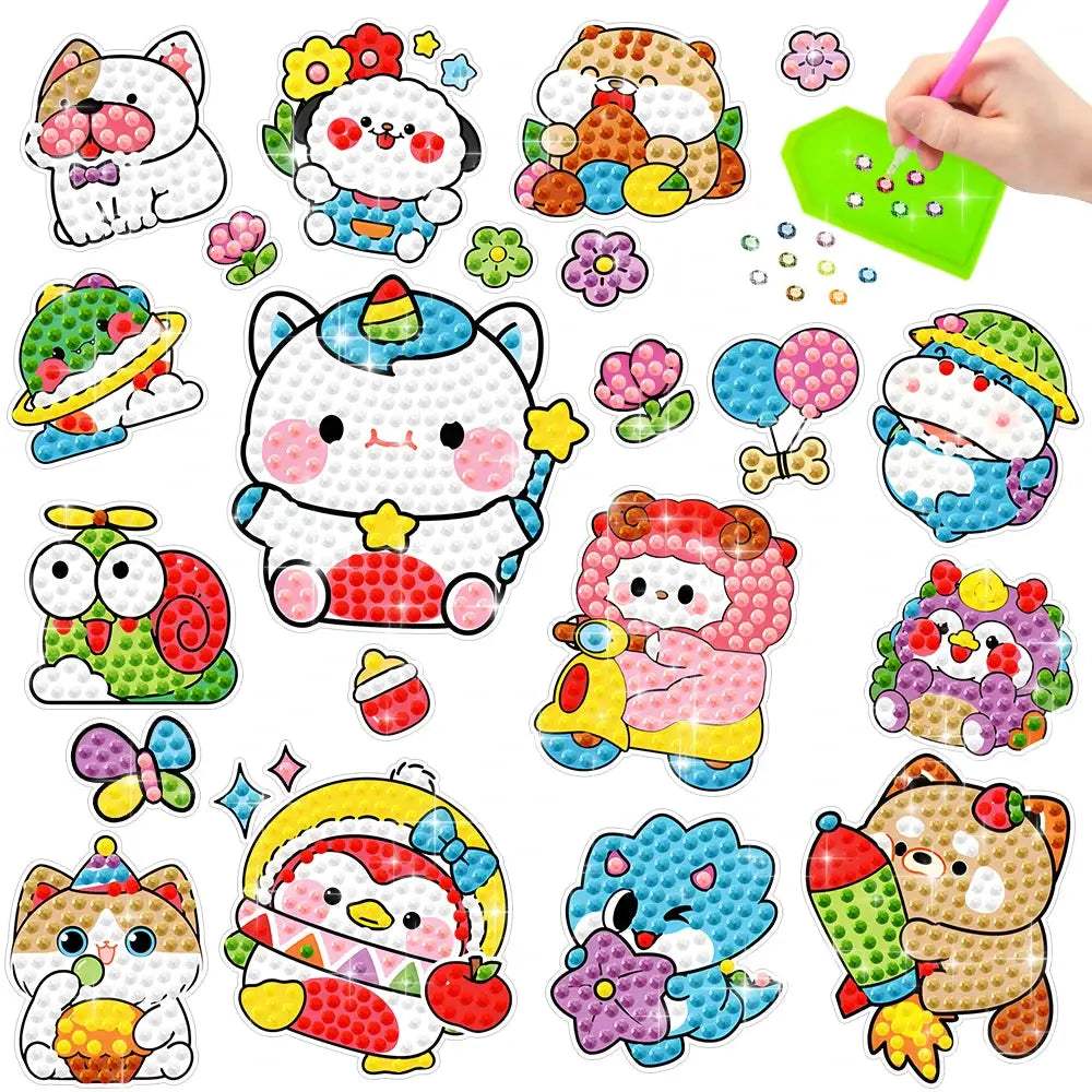  Kids Diamond Painting Sticker Set Creative Art Gift -  ToylandEU™