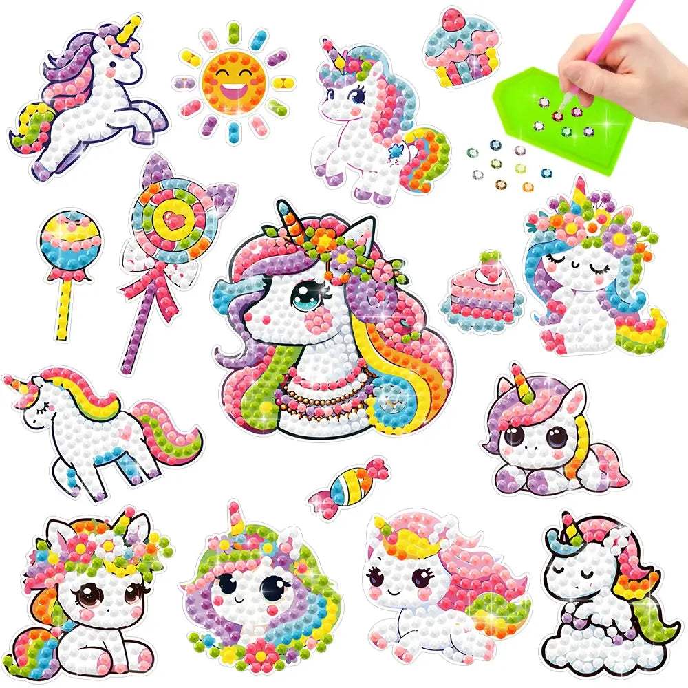  Kids Diamond Painting Sticker Set Creative Art Gift -  ToylandEU™
