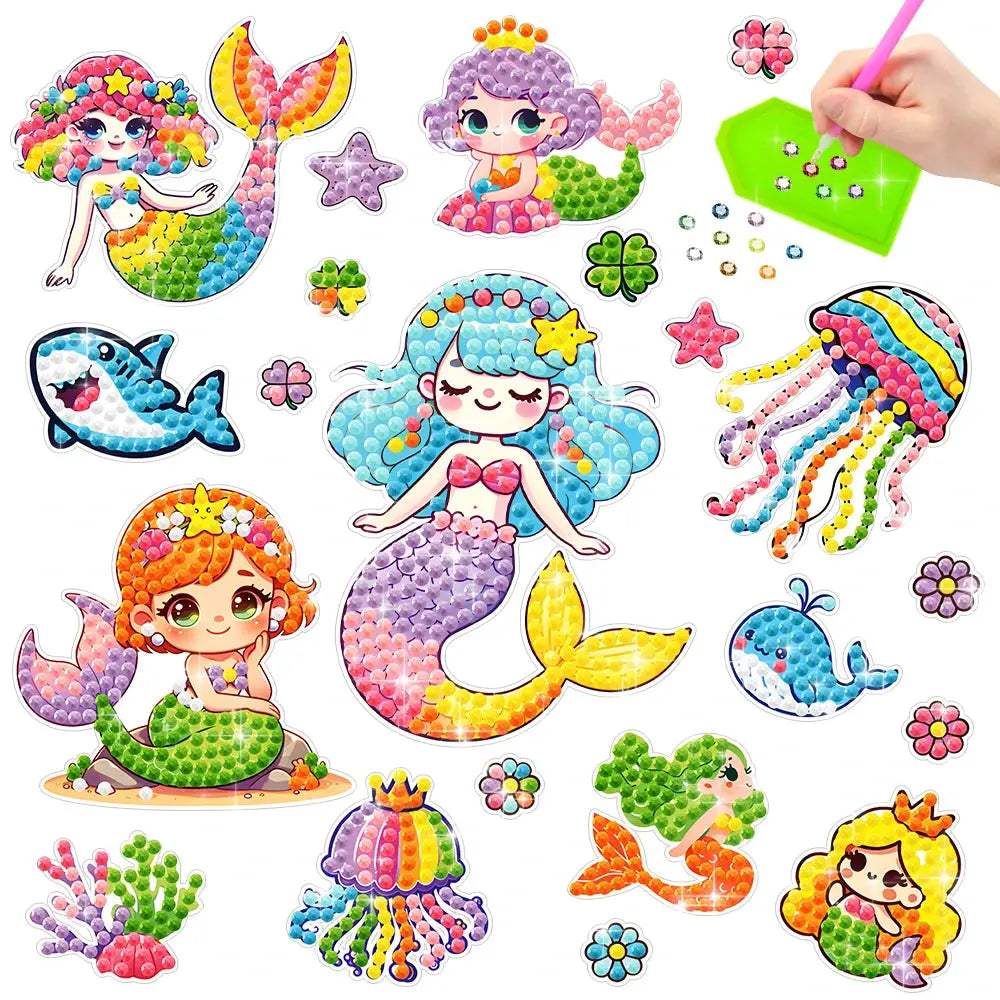  Kids Diamond Painting Sticker Set Creative Art Gift -  ToylandEU™