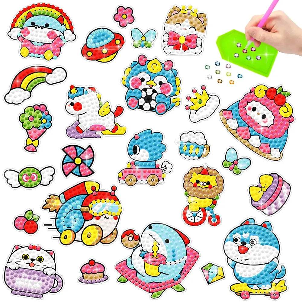  Kids Diamond Painting Sticker Set Creative Art Gift -  ToylandEU™