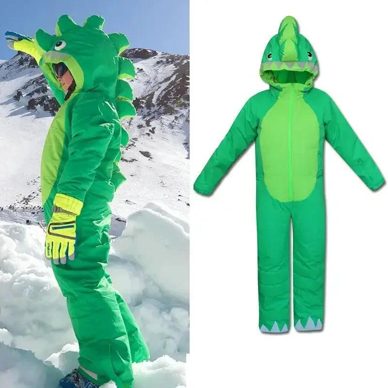  Kids Dinosaur Ski Suit Windproof Thick Cold Weather -  ToylandEU™