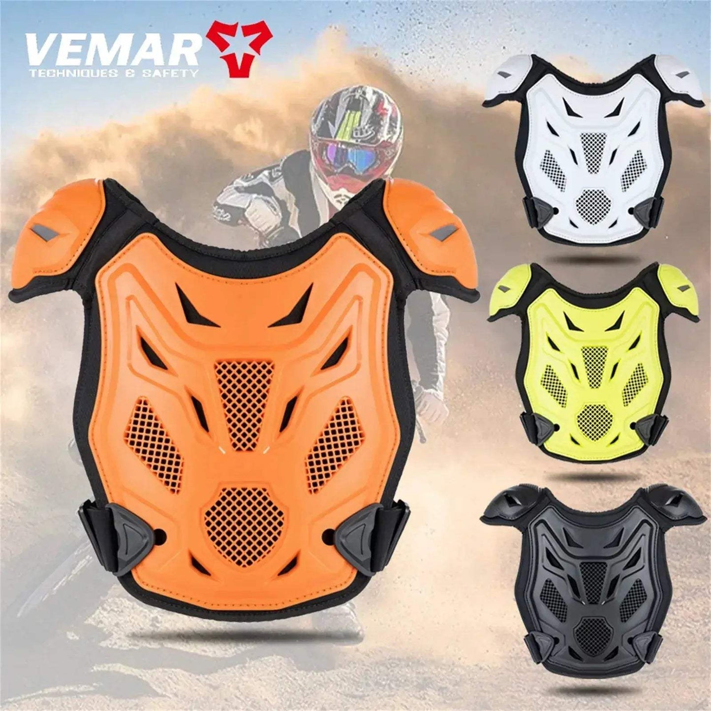 Kids Dirt Bike Chest Protector With Shockproof Armor Vest - ToylandEU