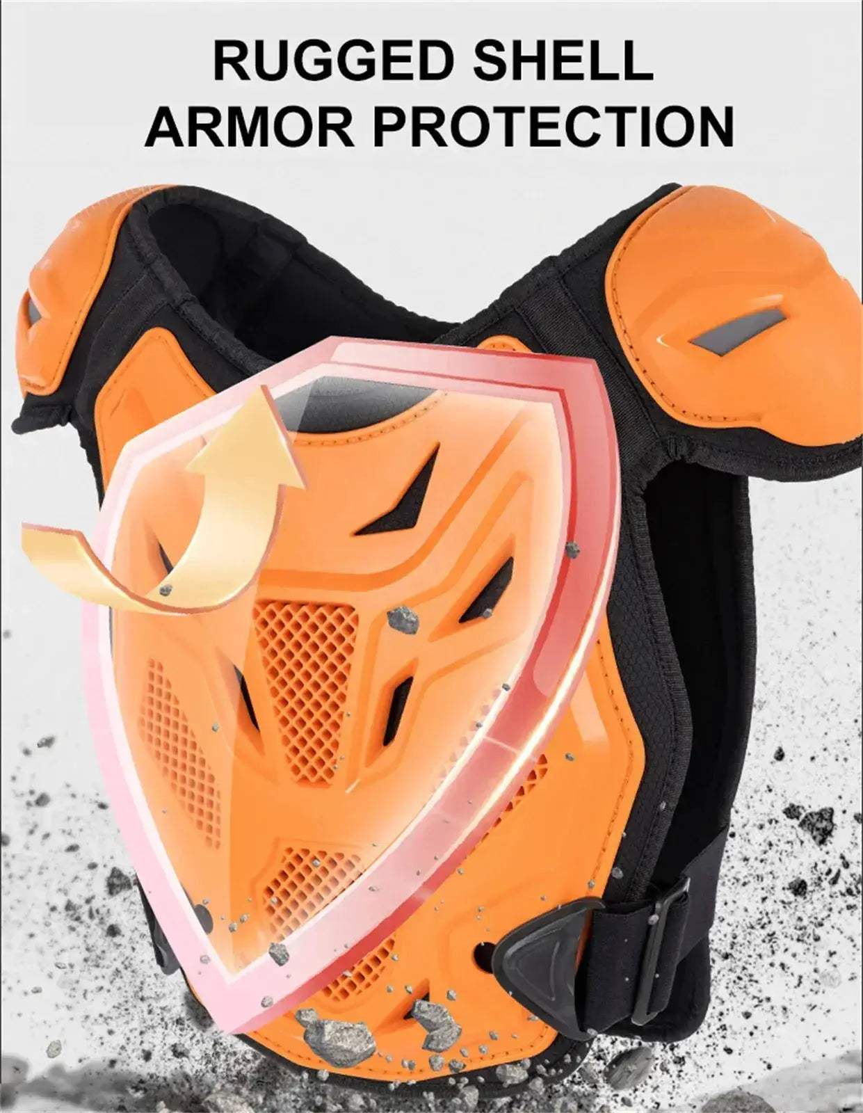 Kids Dirt Bike Chest Protector With Shockproof Armor Vest - ToylandEU