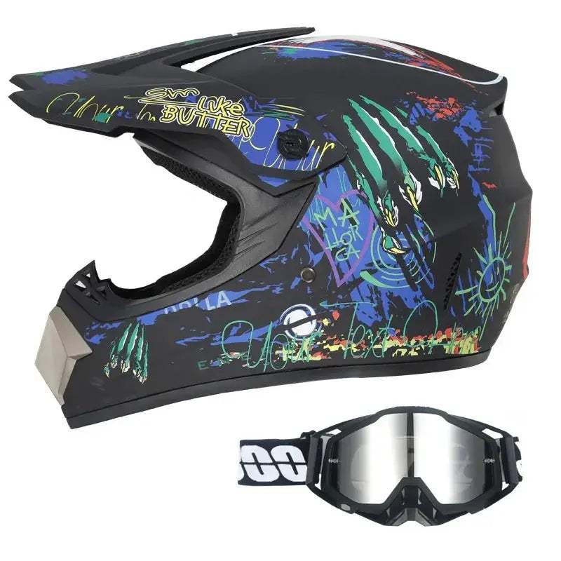 Kids Dirt Bike Helmet DOT Certified Full Face Goggles Included - ToylandEU
