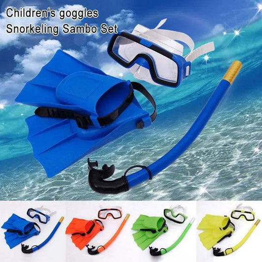 Children Diving Mask Set Anti-Fog Swimming Goggle Masks Snorkel Fins Kit for Kid Easy To Use 1 Set Children Kids Boys Girls - ToylandEU