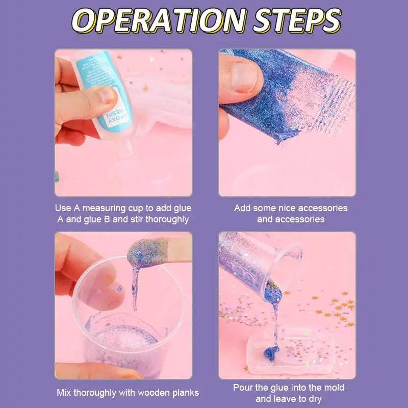 Kids DIY Crystal Glue Key chain Art Craft Set for Girls birthday Gift - ToylandEU
