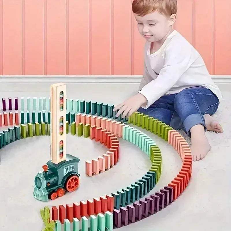 Kids Domino Train Set Educational STEM Toy For Learning Fun - ToylandEU